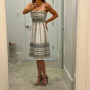 BCBG MaxAzria Embroidered black / white Sundress